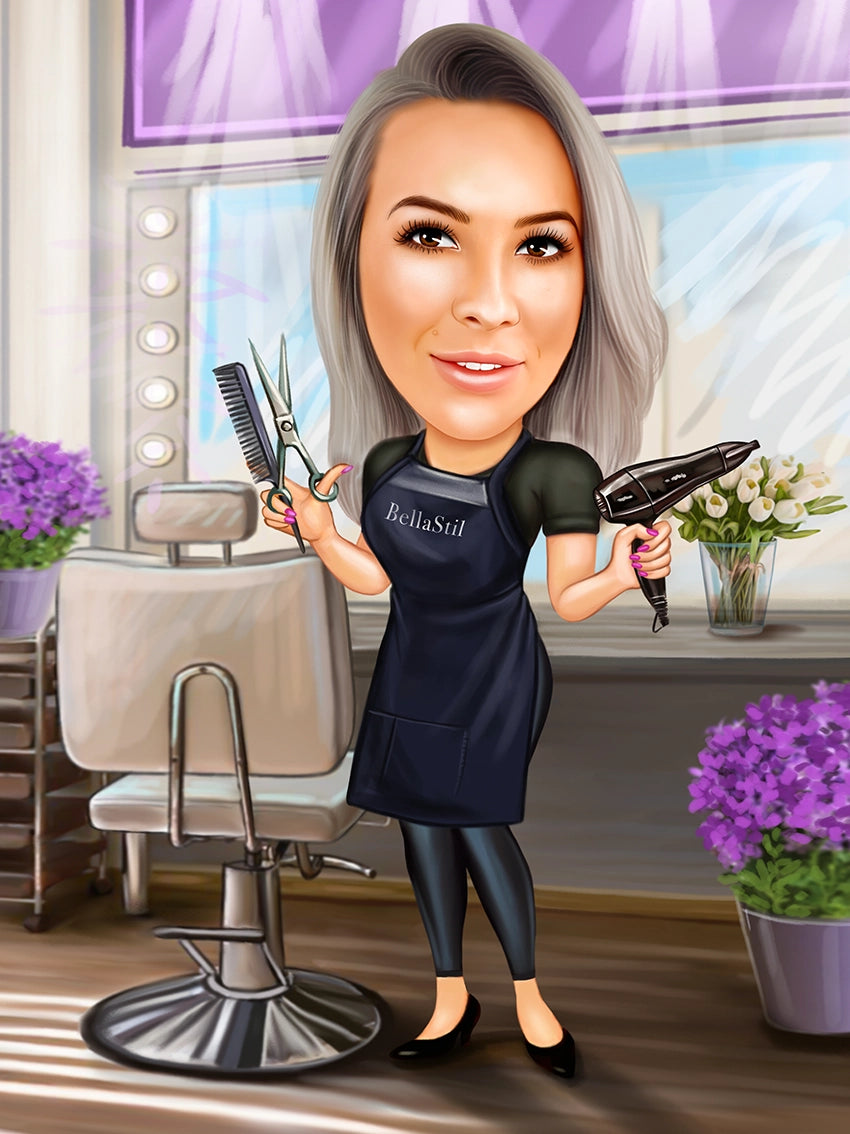Caricatura Beauty salon