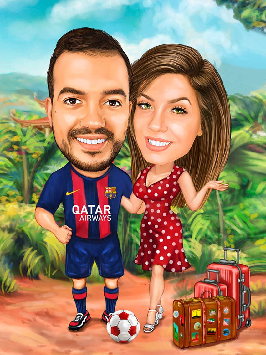 Caricatura Fotbal in calatorie