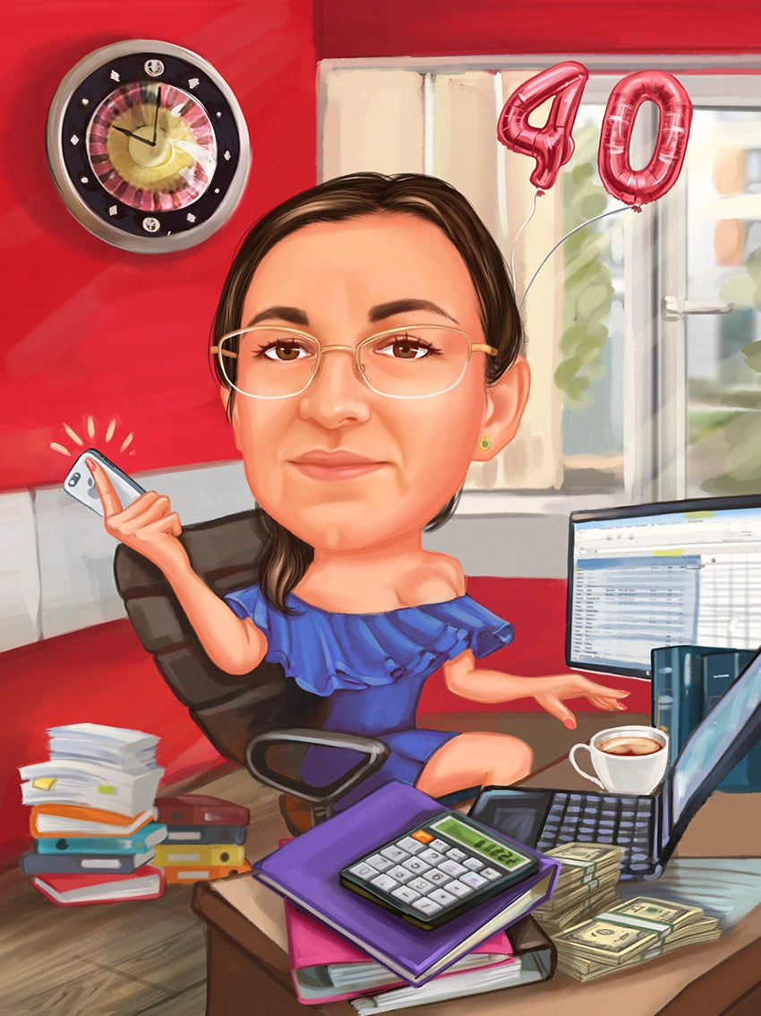 Caricatura Aniversare la munca