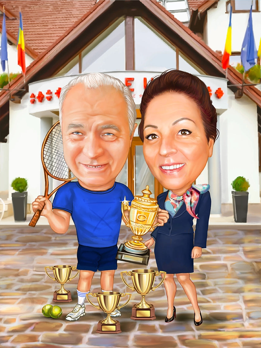 Caricatura Cuplu campioni