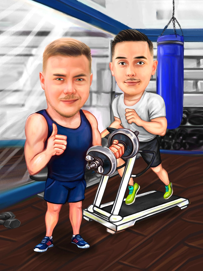 Caricatura Prieteni la sala