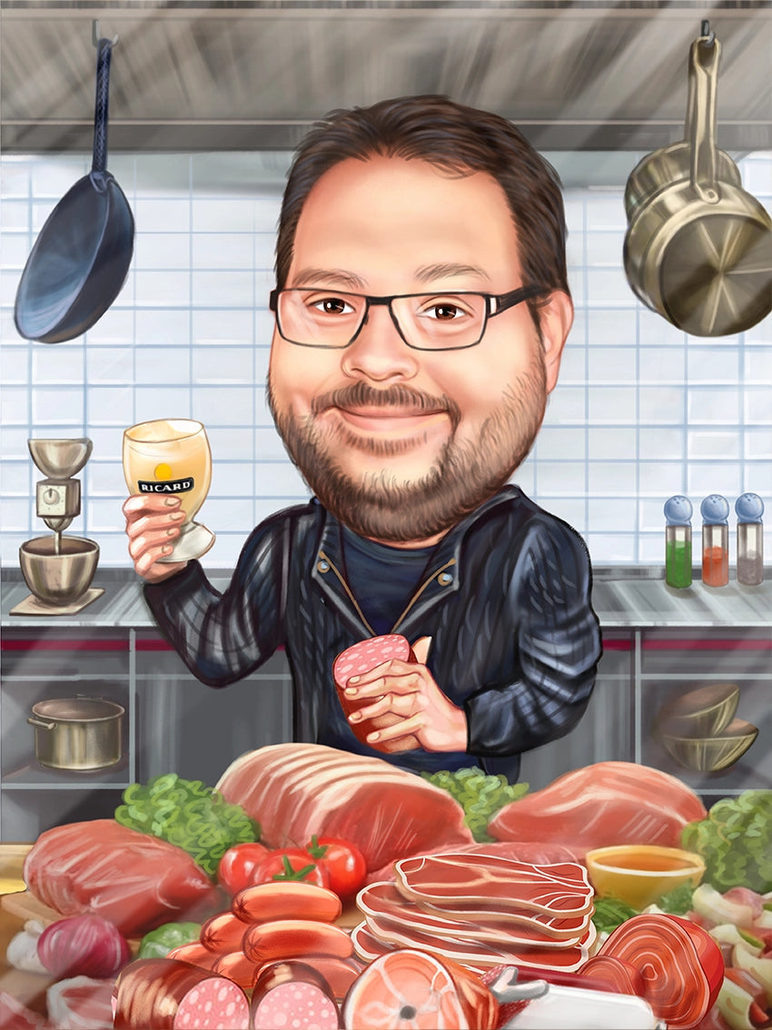 Caricatura in bucatarie