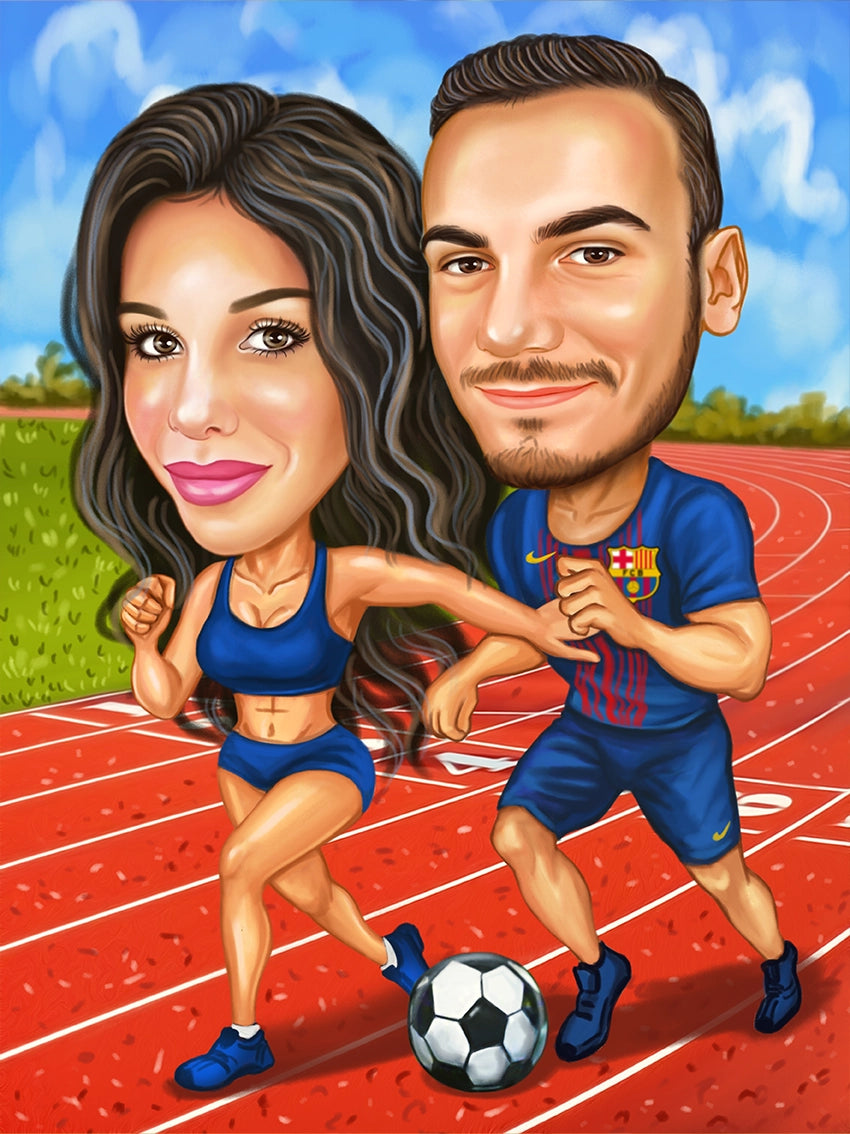 Caricatura Alergat+Fotbal