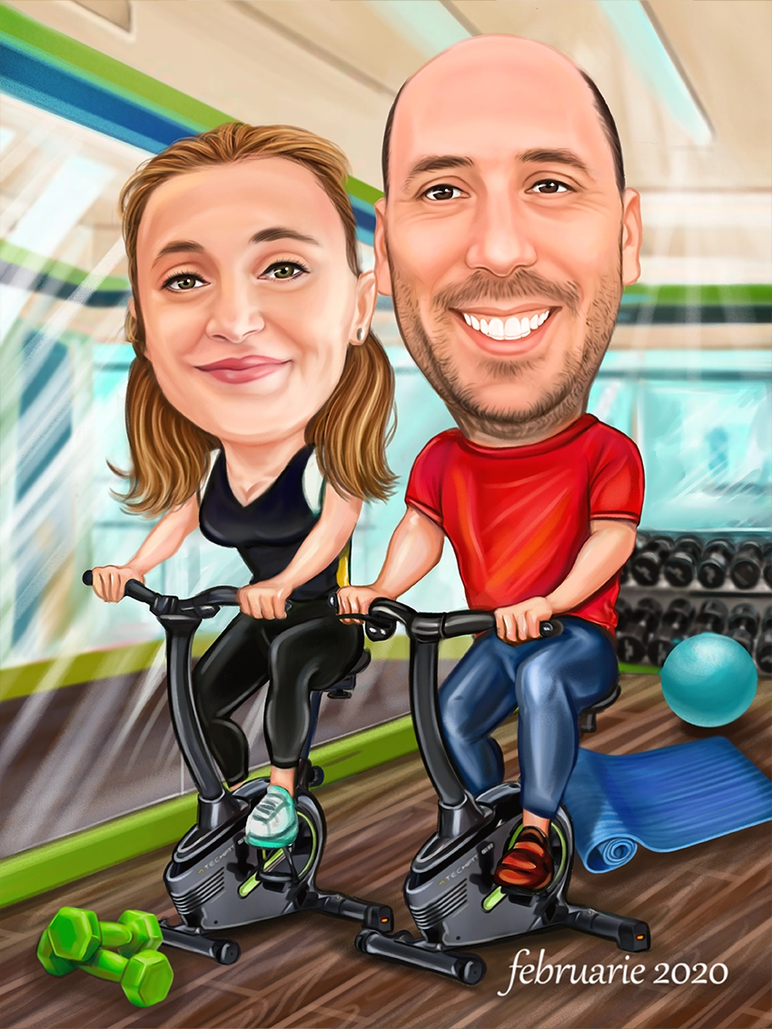 Caricatura Cuplu la sala