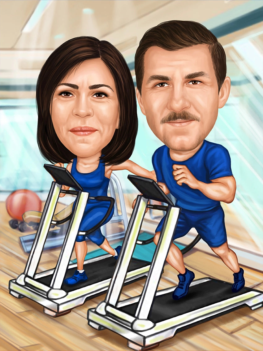 Caricatura Alergat in sala