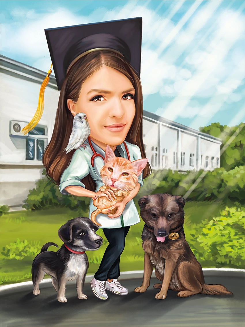Caricatura Veterinar