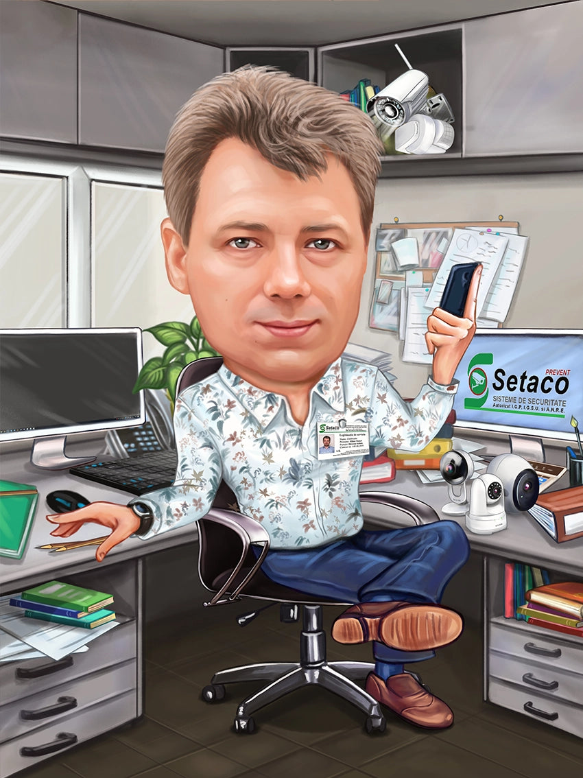 Caricatura Coleg de munca