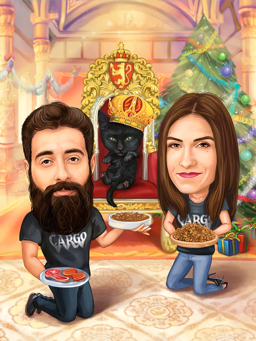 Caricatura Queen cat