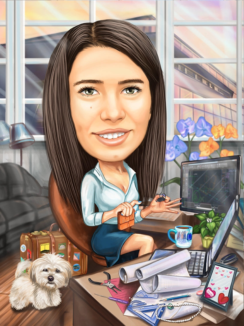 Caricatura La munca cu ciinele