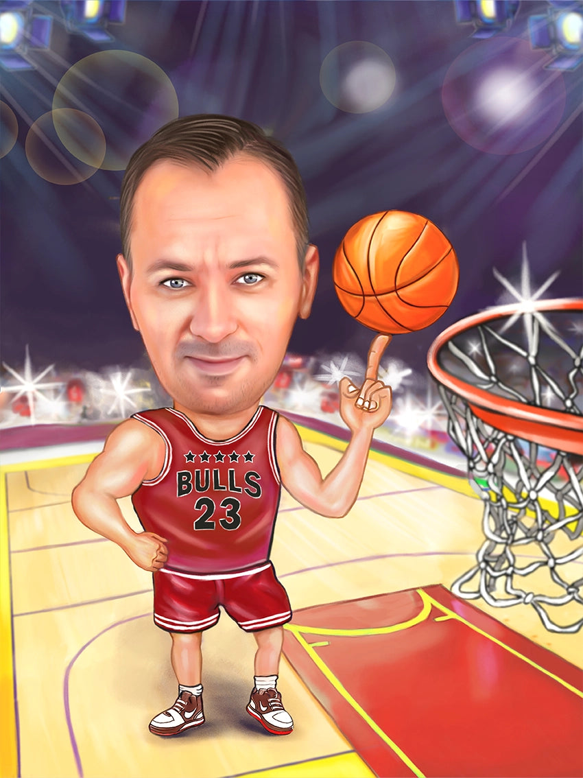 Caricatura Basketball Bulls