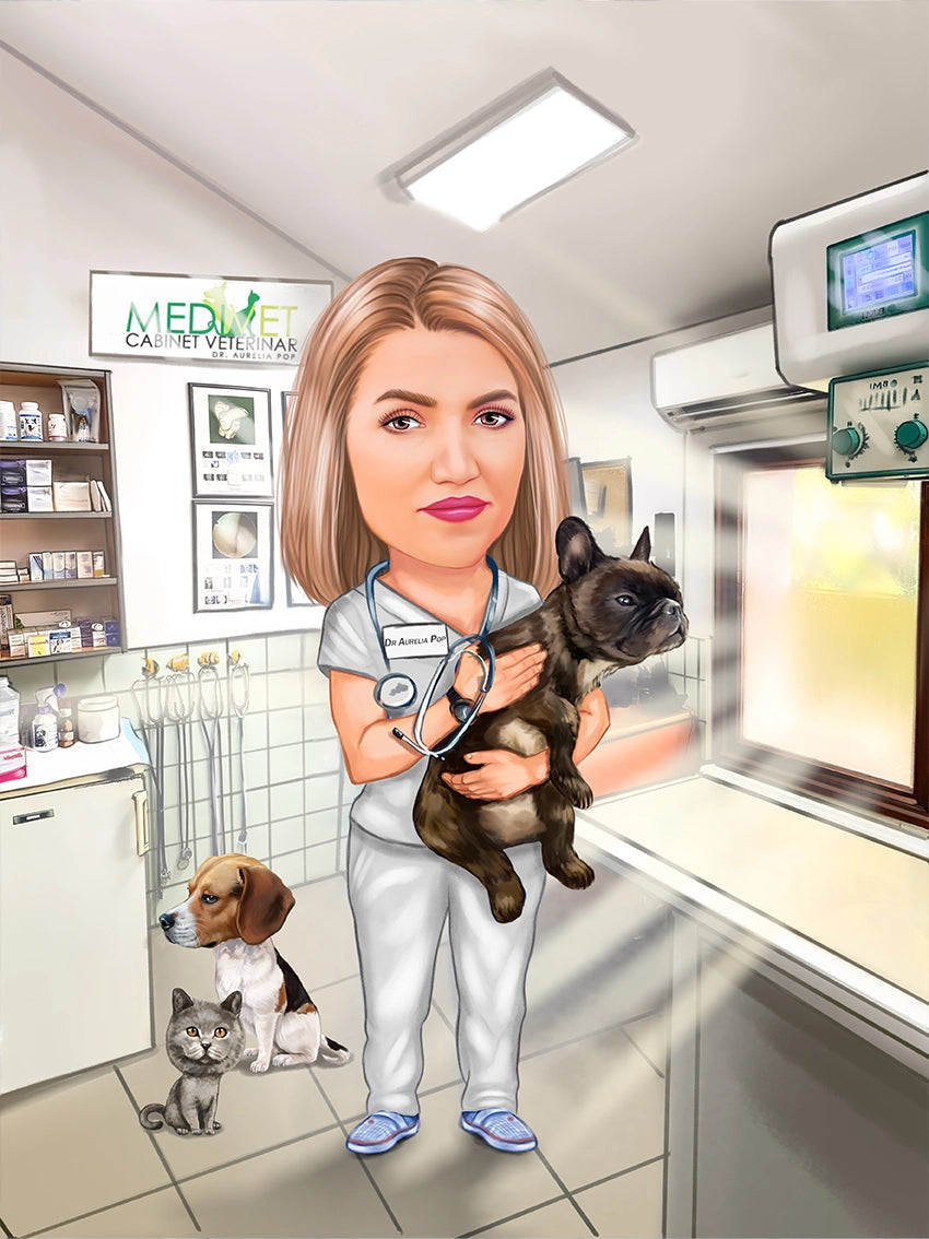 Caricatura Veterinar