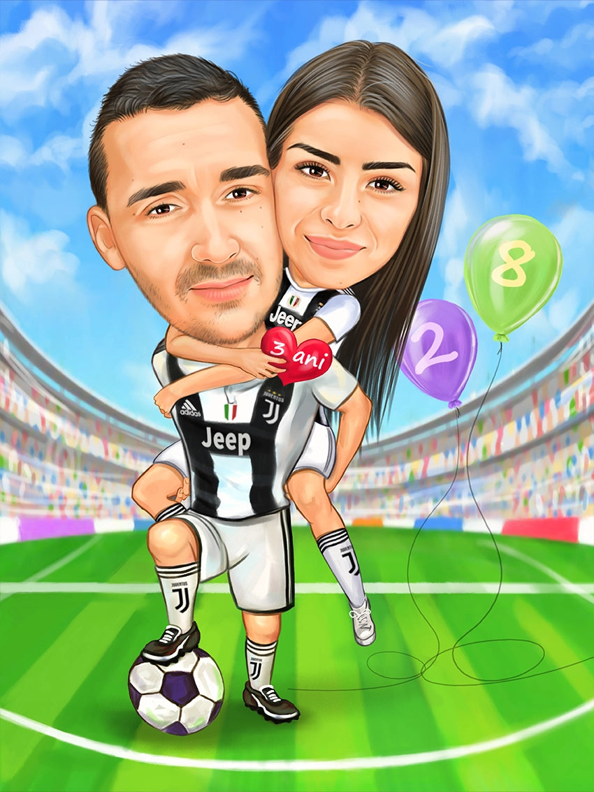 Caricatura 3 ani impreuna