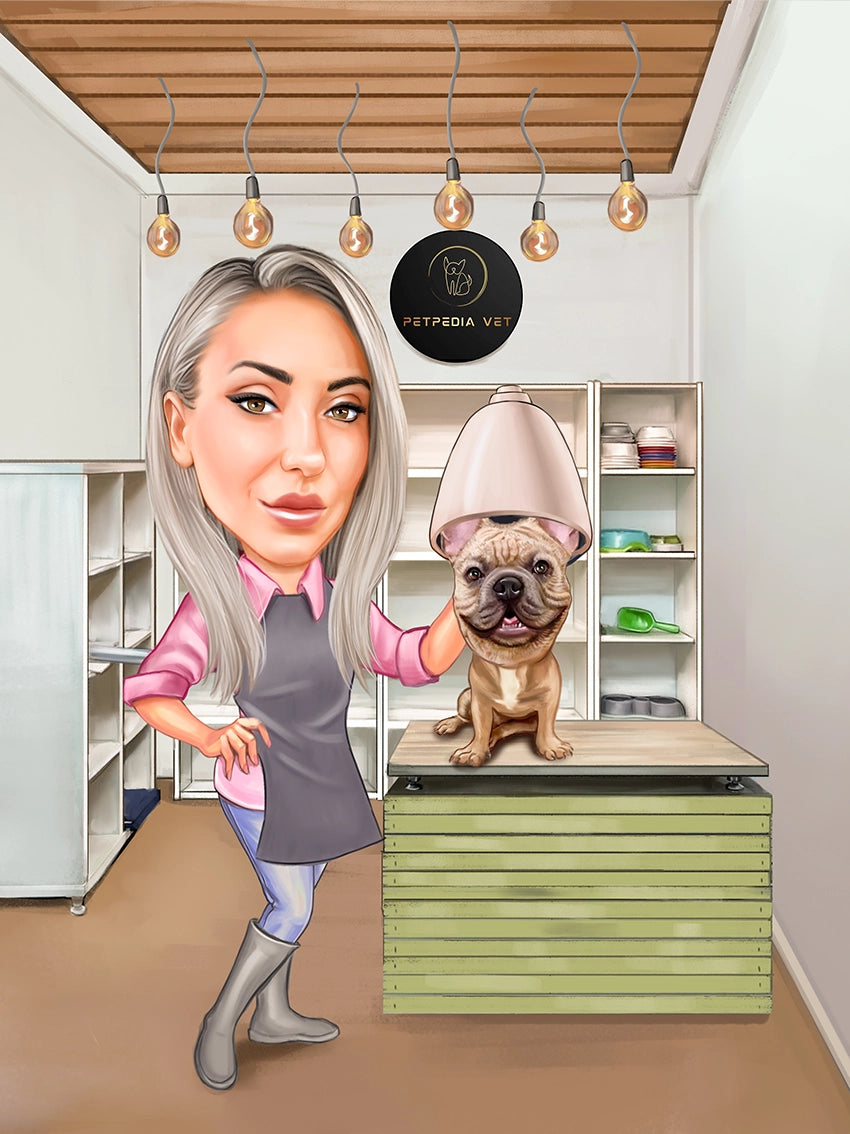 Caricatura Veterinar