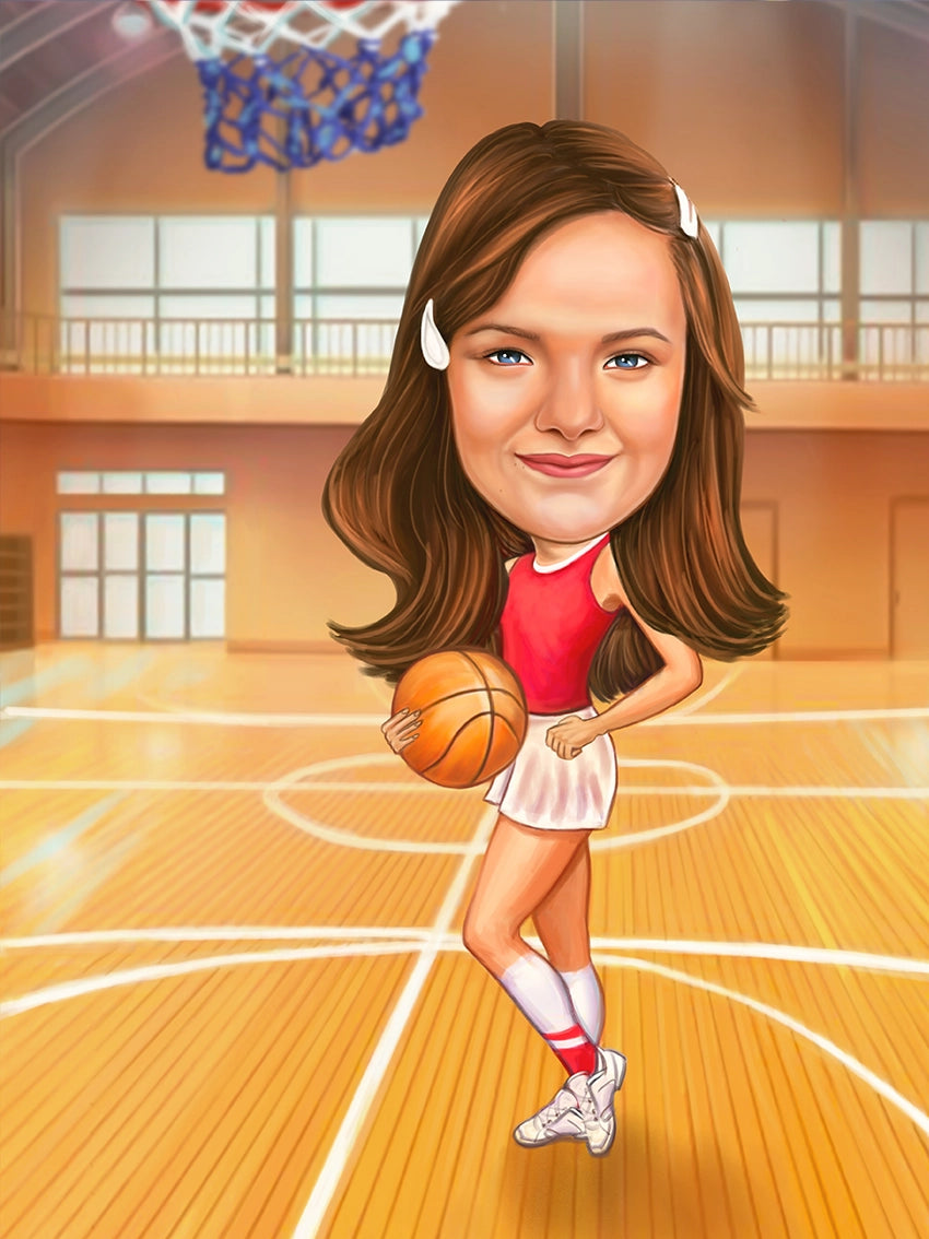Caricatura Basketball copil
