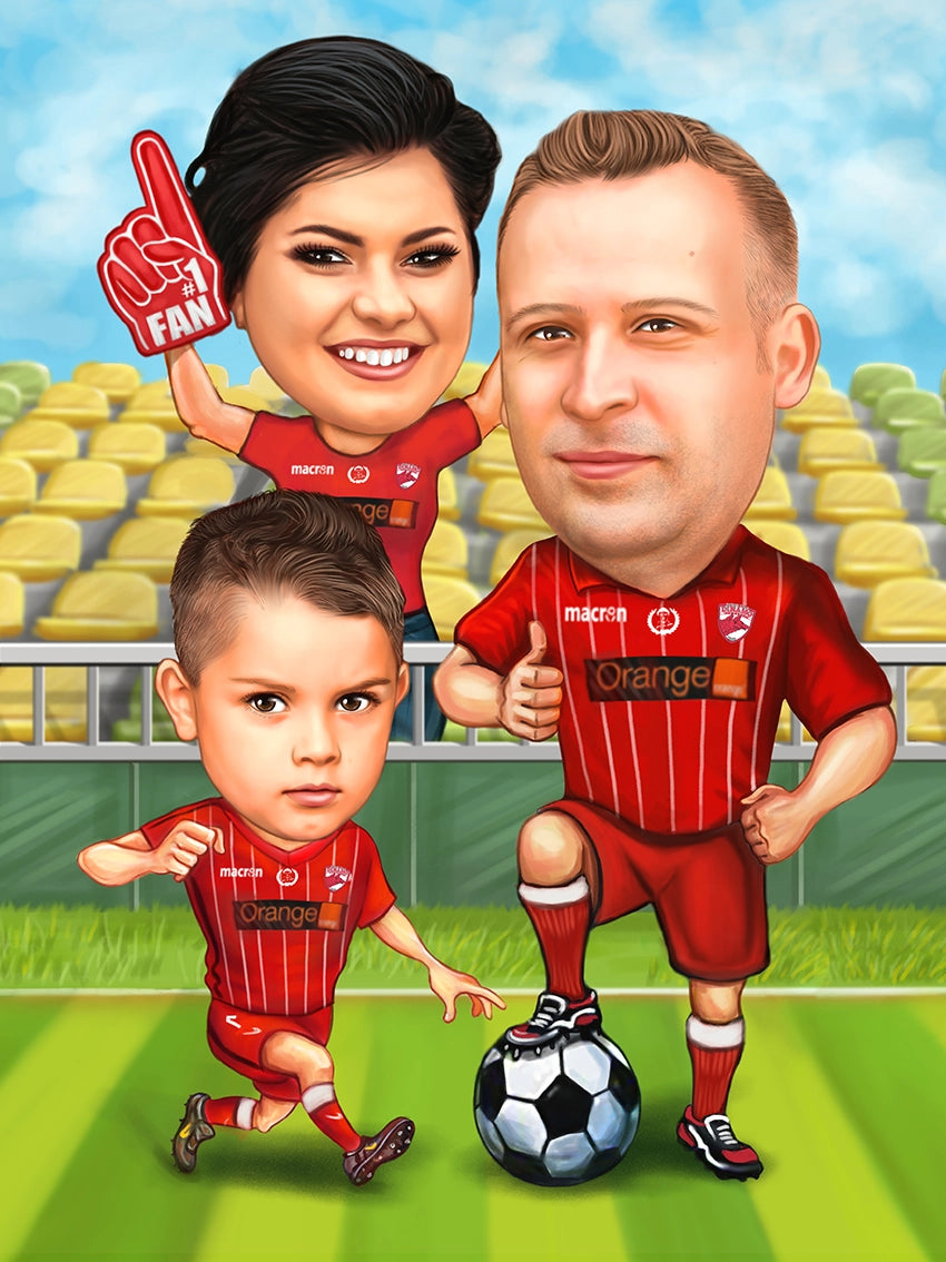 Caricatura Suporteri Fotbal