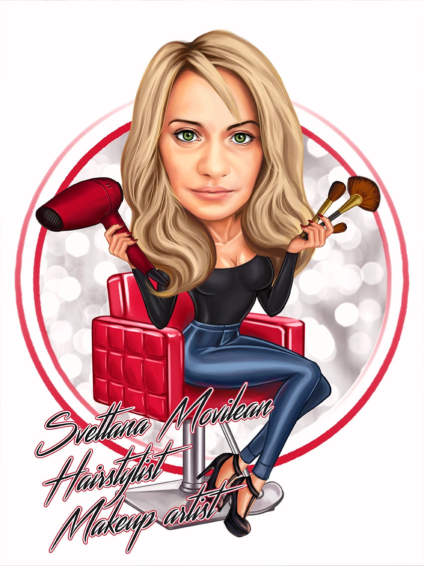 Caricatura make up & hairstylist artists