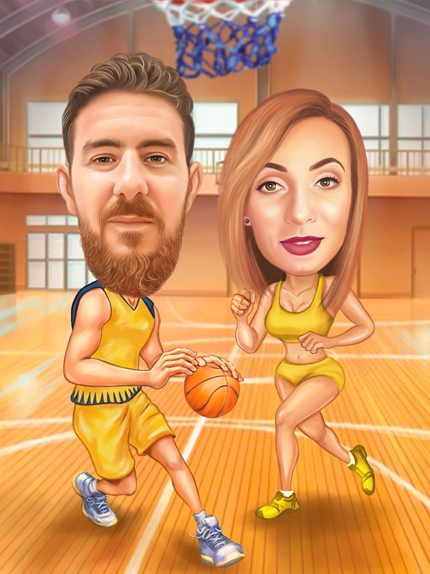 Caricatura Basketball impreuna
