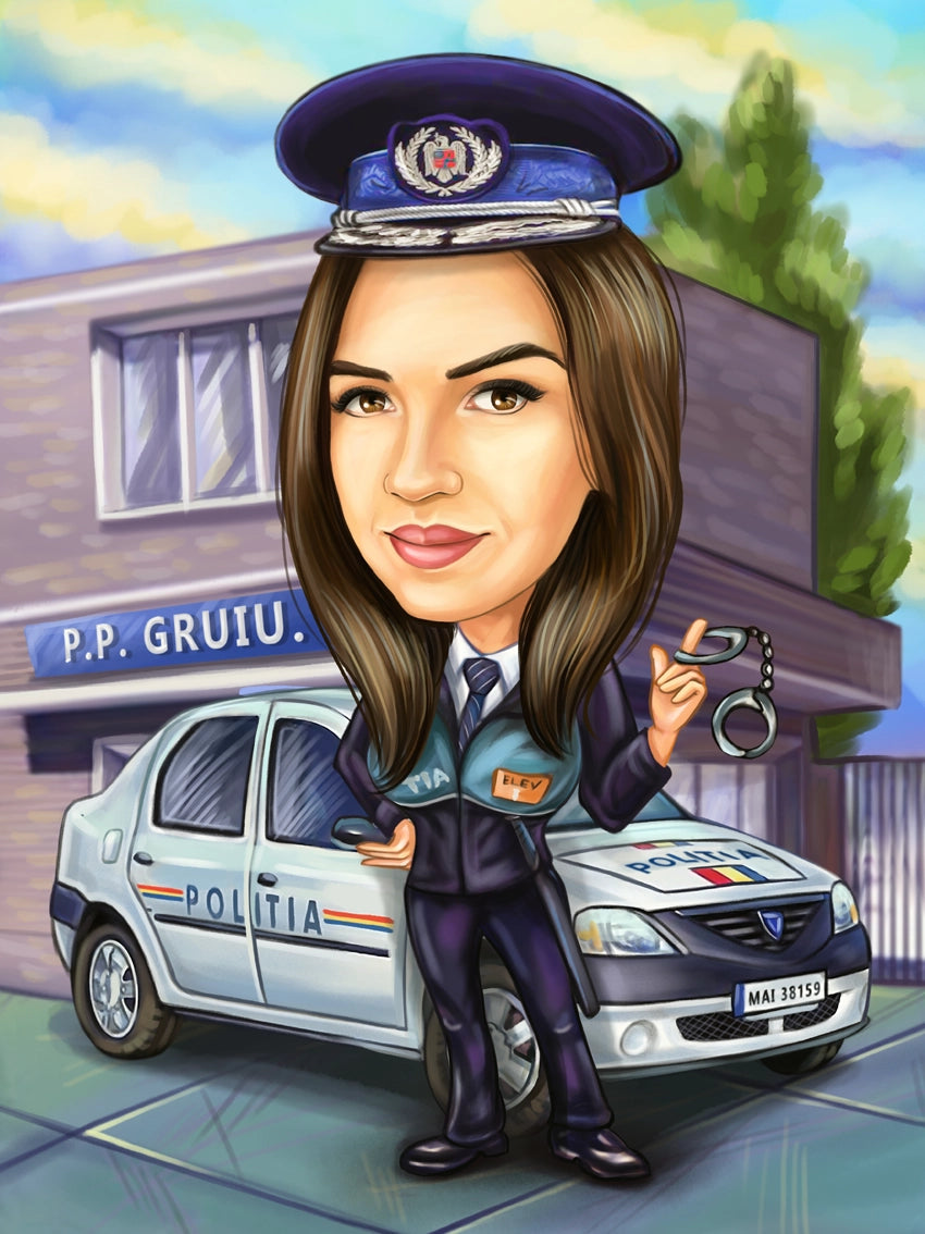 Caricatura Politista