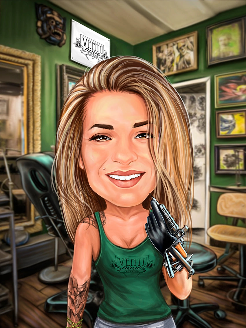Caricatura Tatoo master