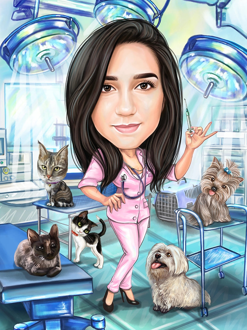 Caricatura Veterinar
