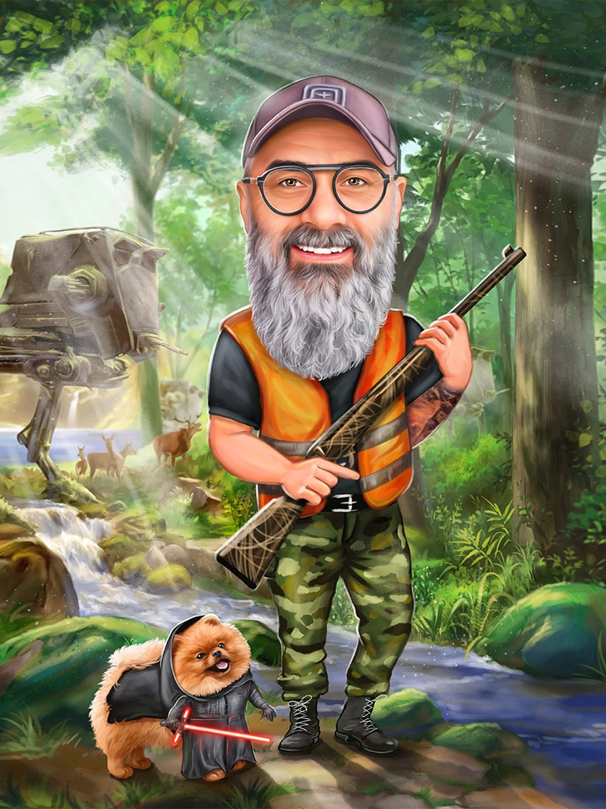 Caricatura Starwars Dog