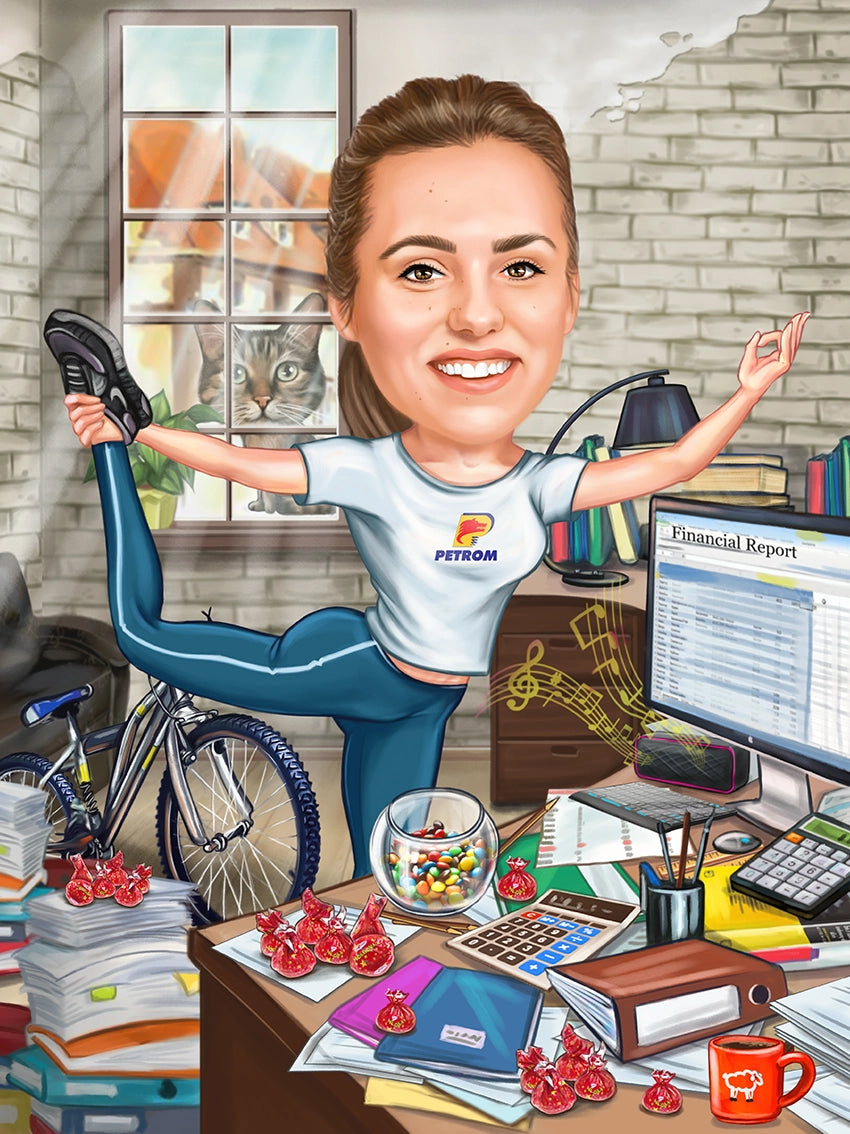 Caricatura Sport la munca