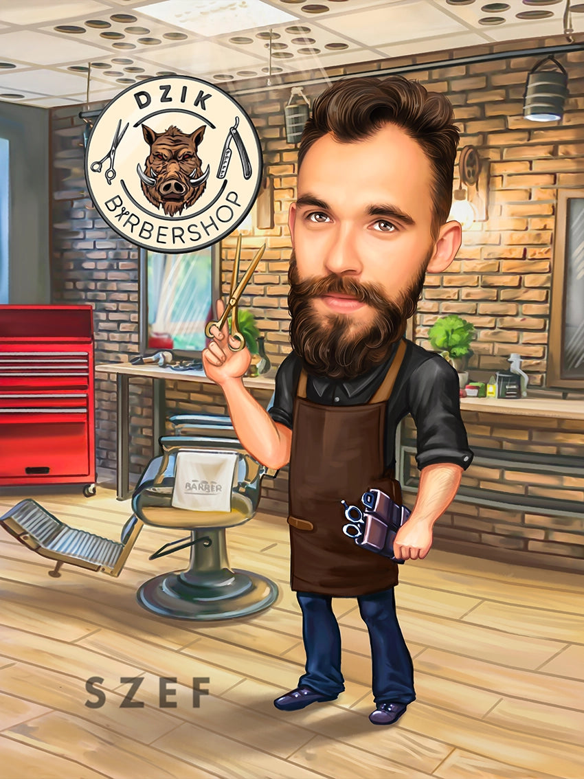 Caricatura Barbershop