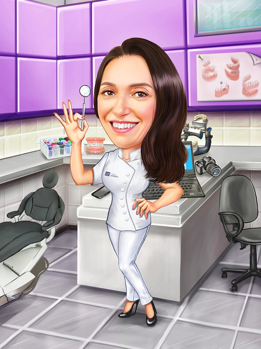 Caricatura Stomatolog