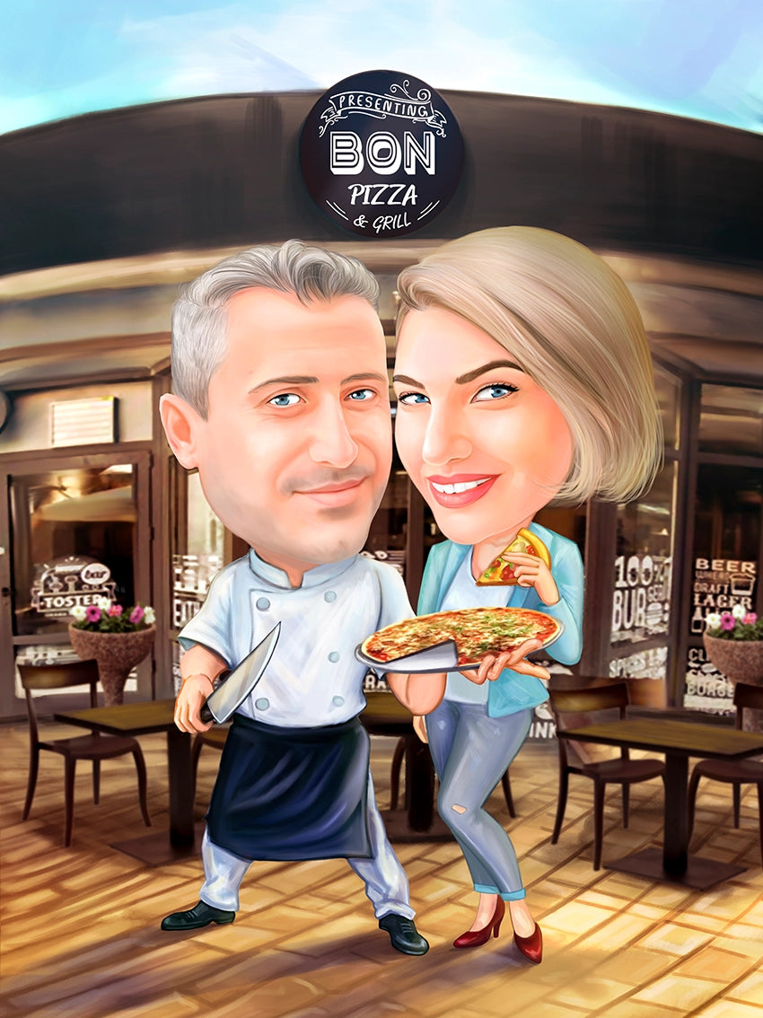 Caricatura Bucatar Pizzarie