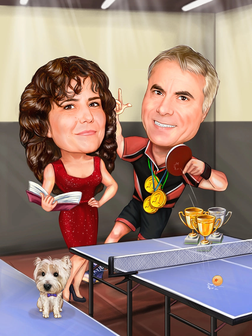 Caricatura Tenis de masa