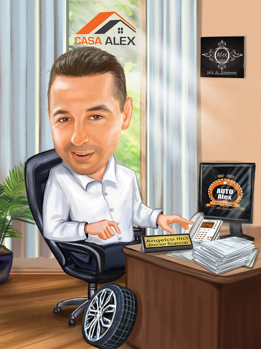 Caricatura Birou materiale constructii