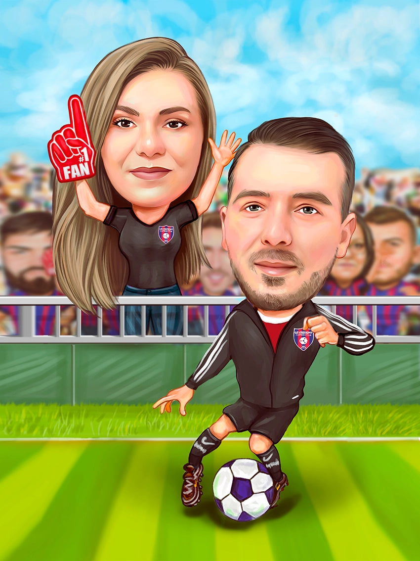 Caricatura Fotbal fan nr.1