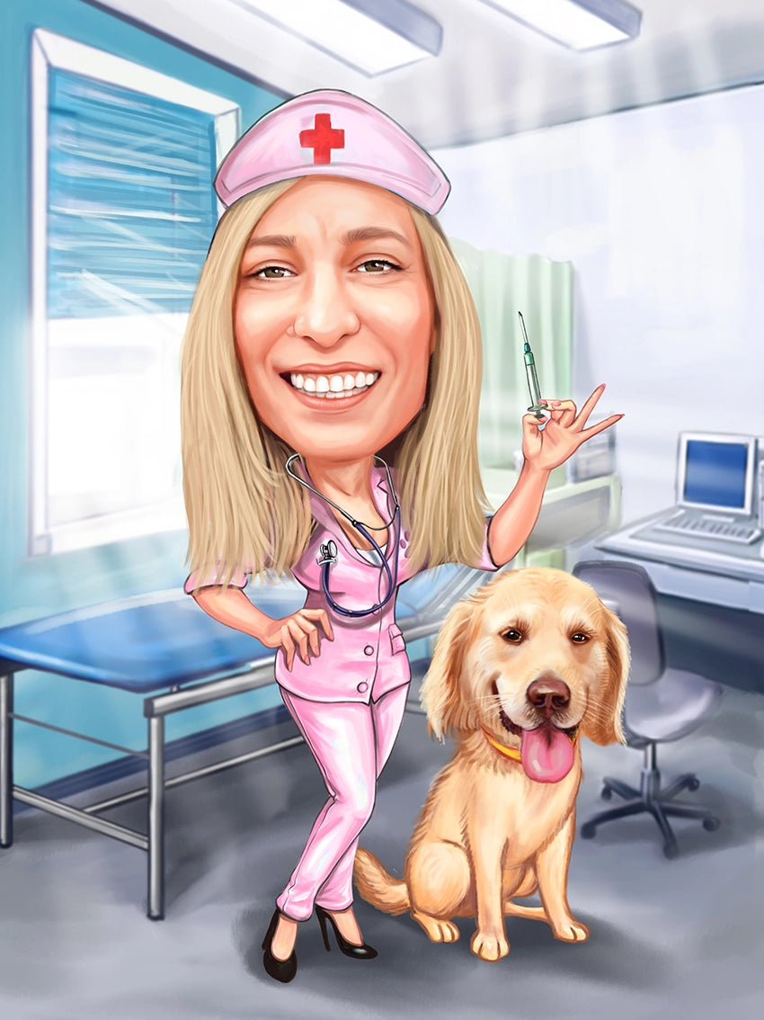 Caricatura Veterinar