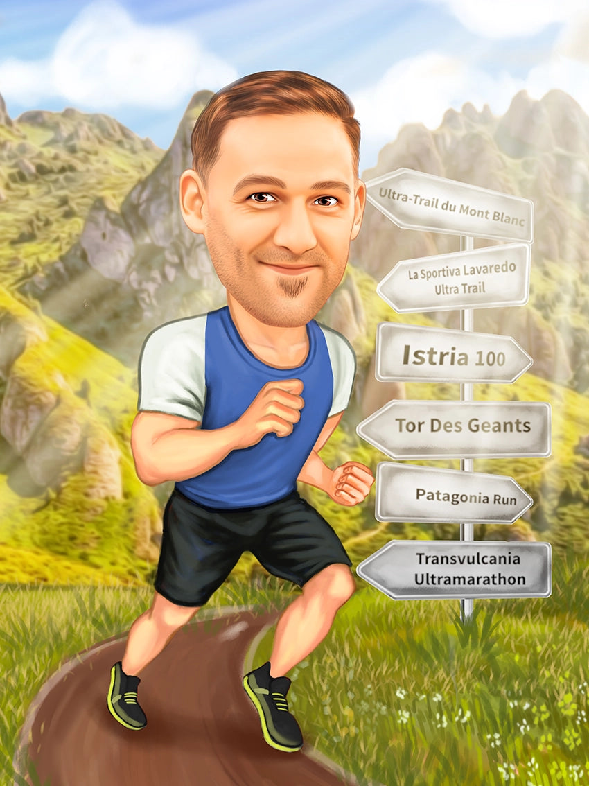 Caricatura Sport in Munti