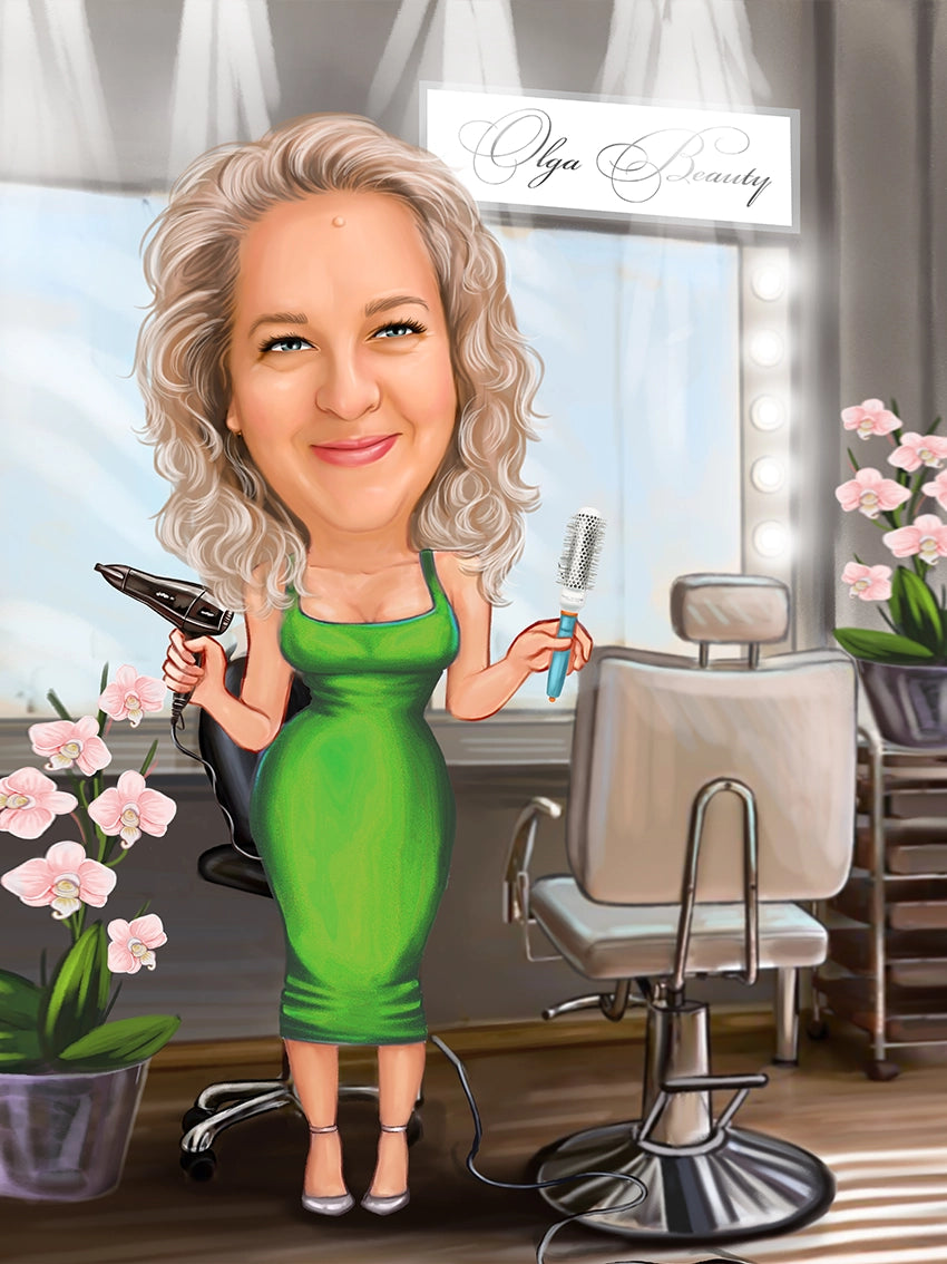 Caricatura Frizerita