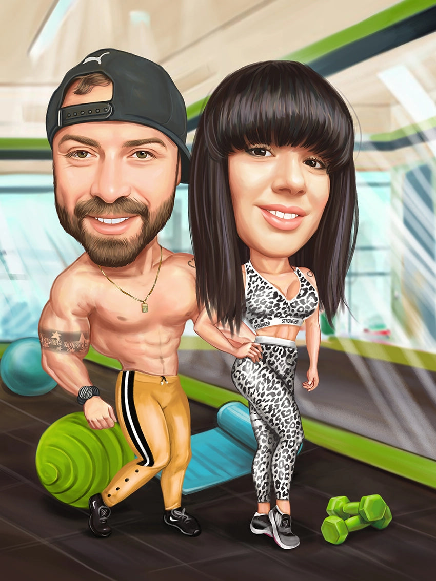 Caricatura Cuplu la sala