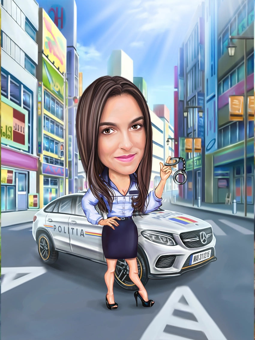 Caricatura Politista