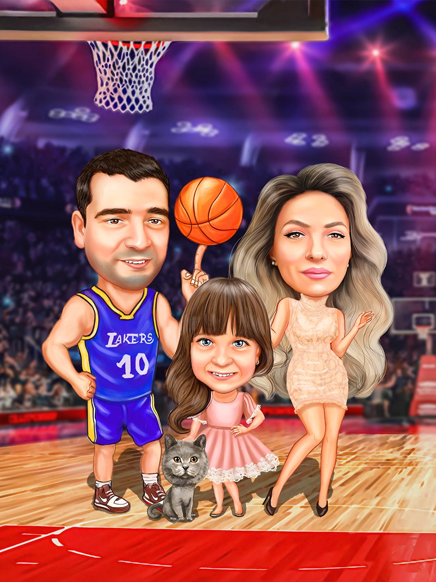 Caricatura Lakers