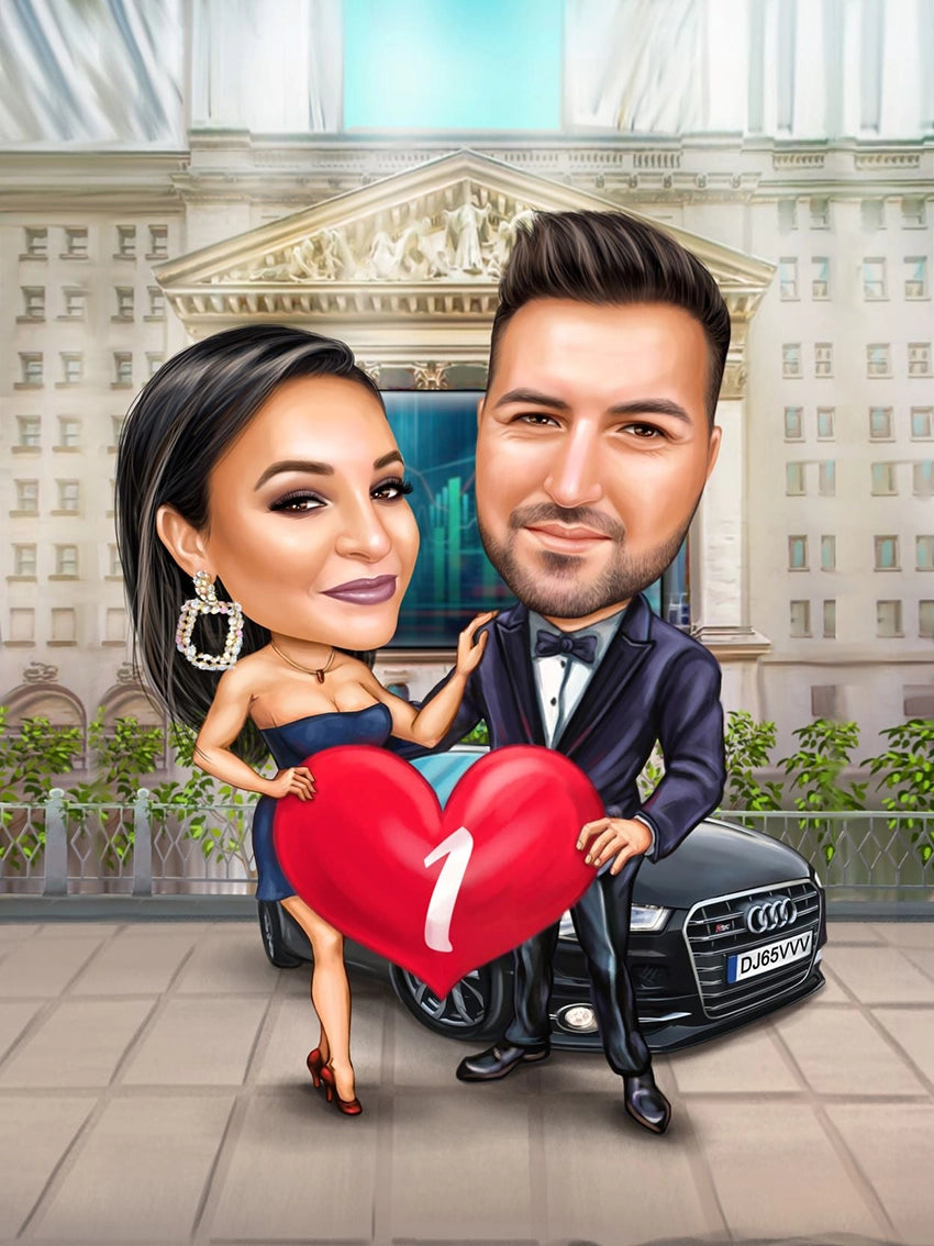 Caricatura proaspat indragostiti