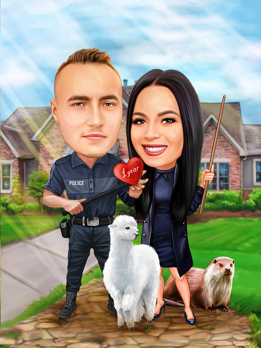 Caricatura un an de relatie