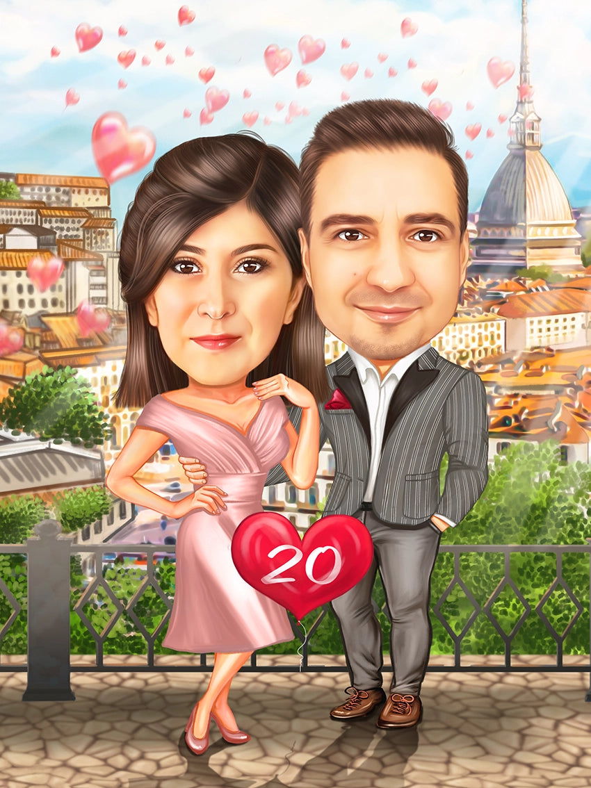 Caricatura impreuna 20 ani