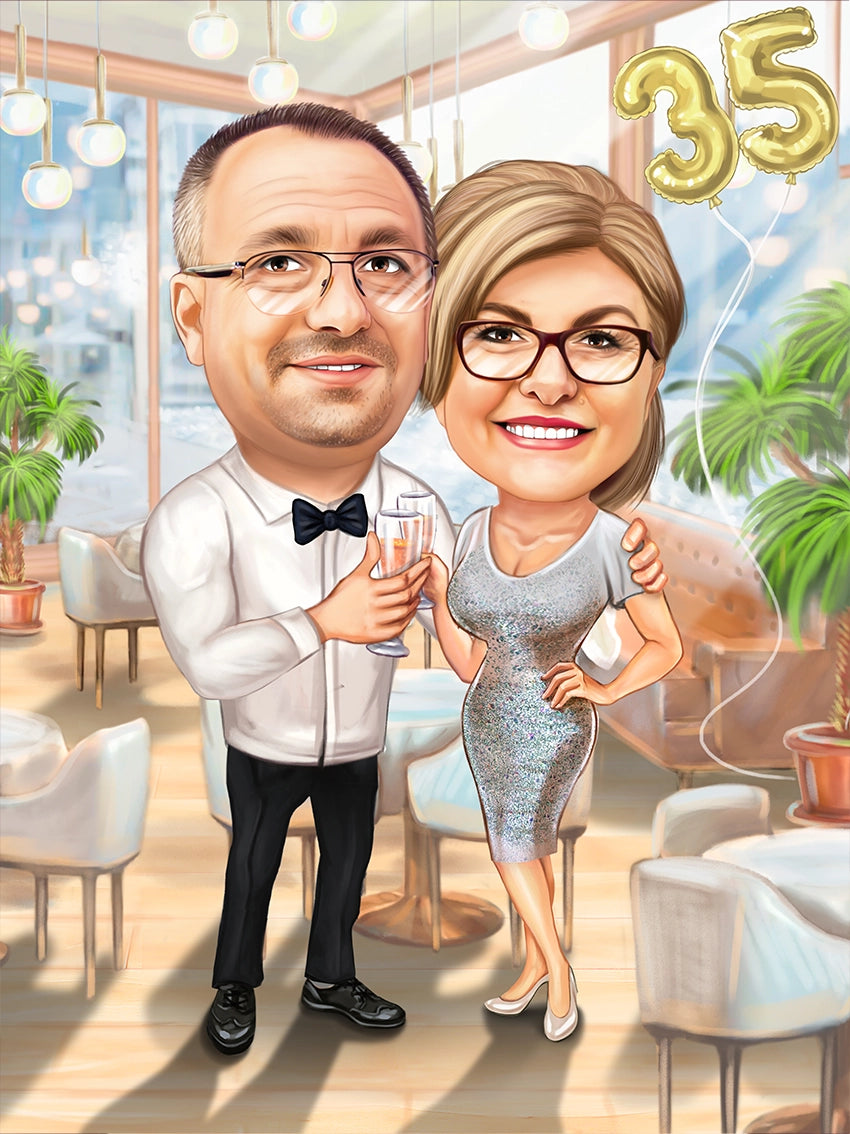Caricatura aniversare 35 ani