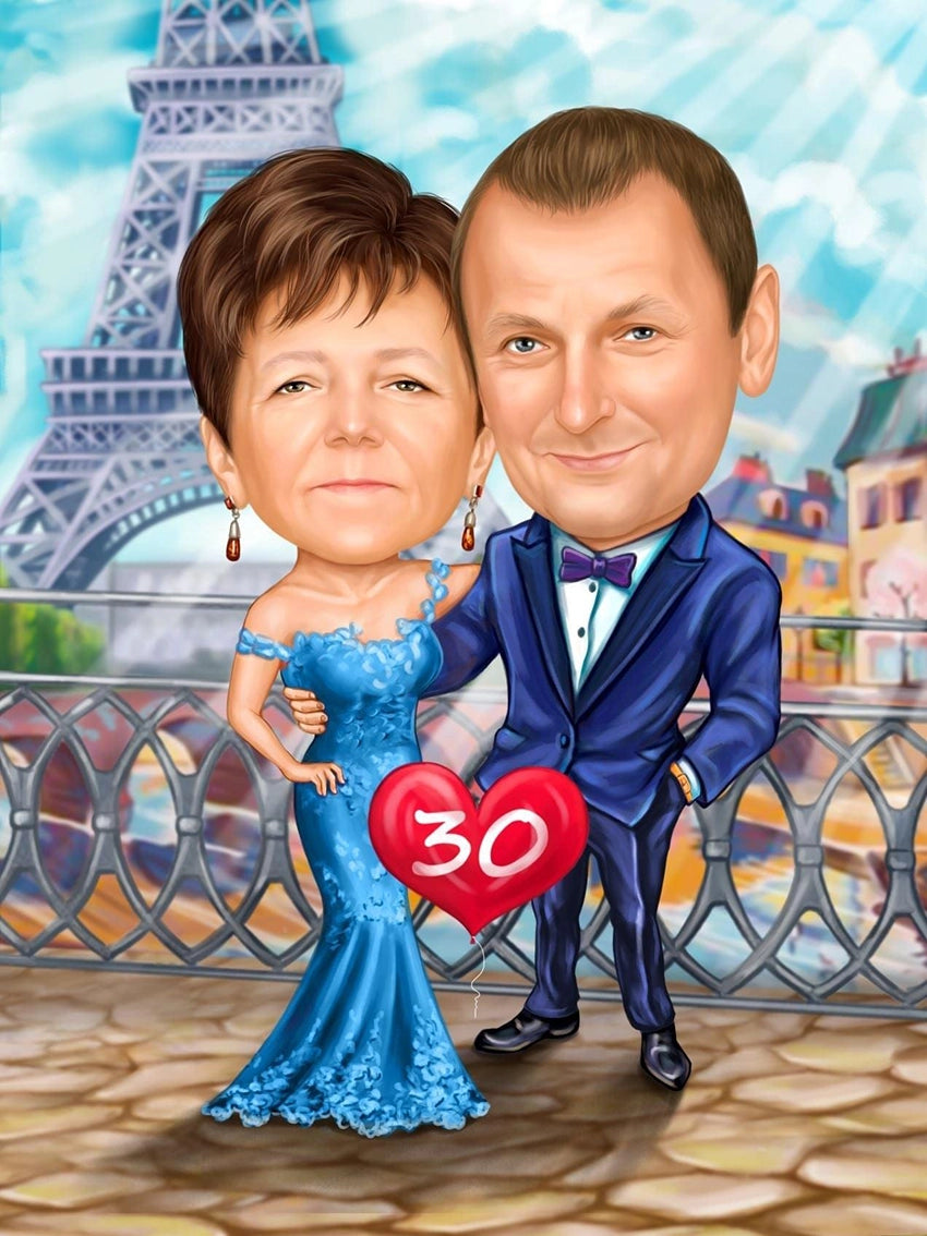 Caricatura aniversare la Paris