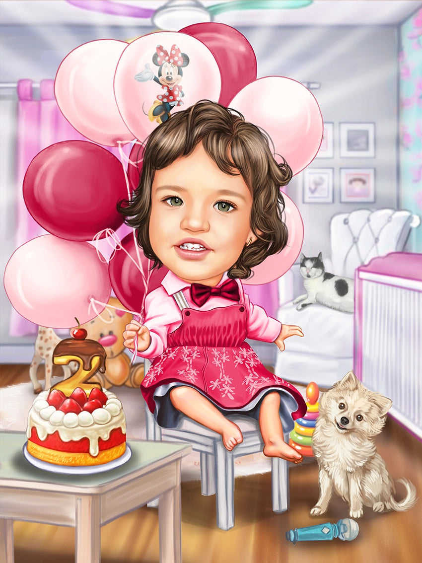 Caricatura Baby 2 ani