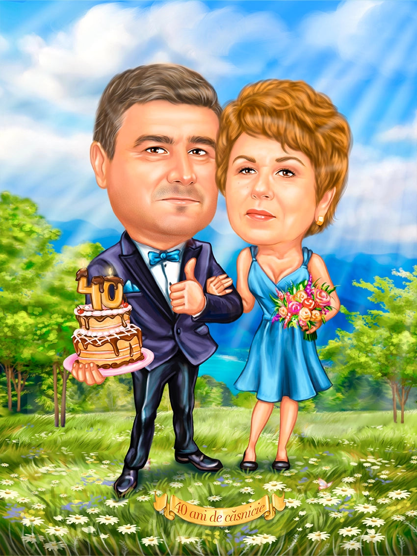 Caricatura bunici la 40 ani