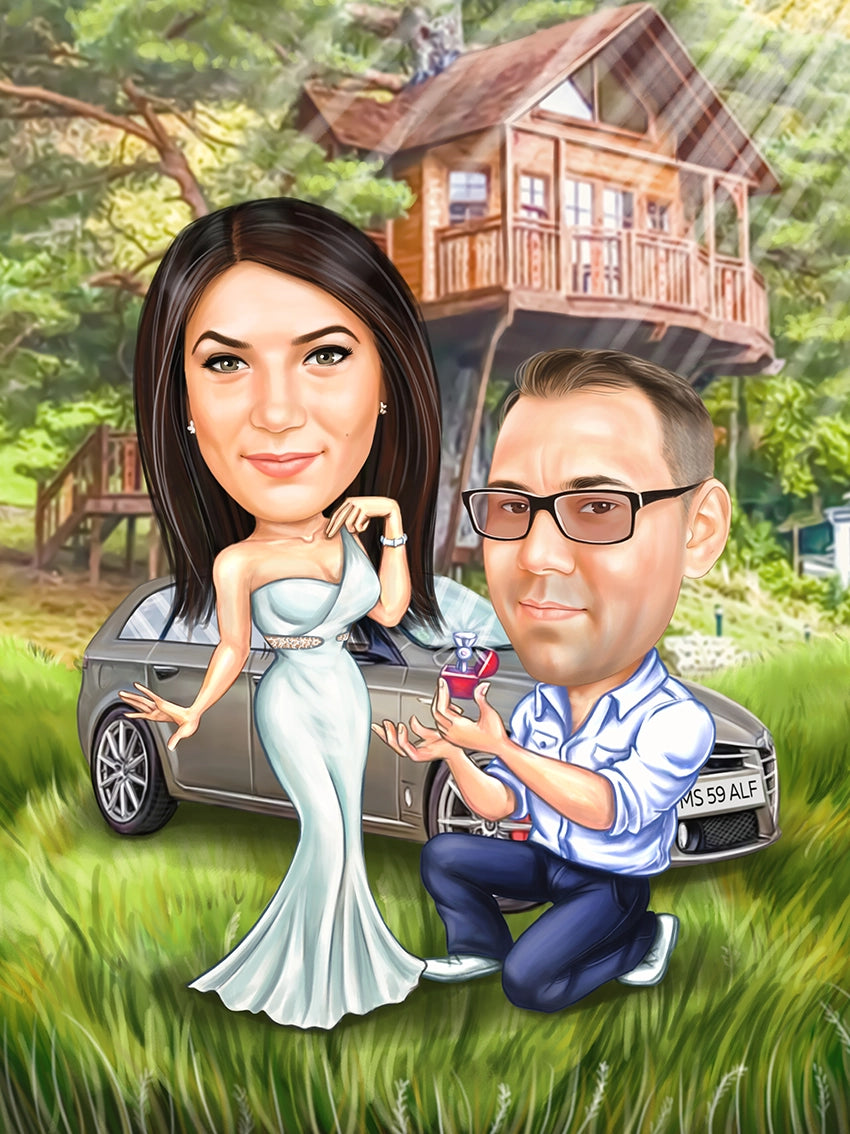 Caricatura cerere in padure