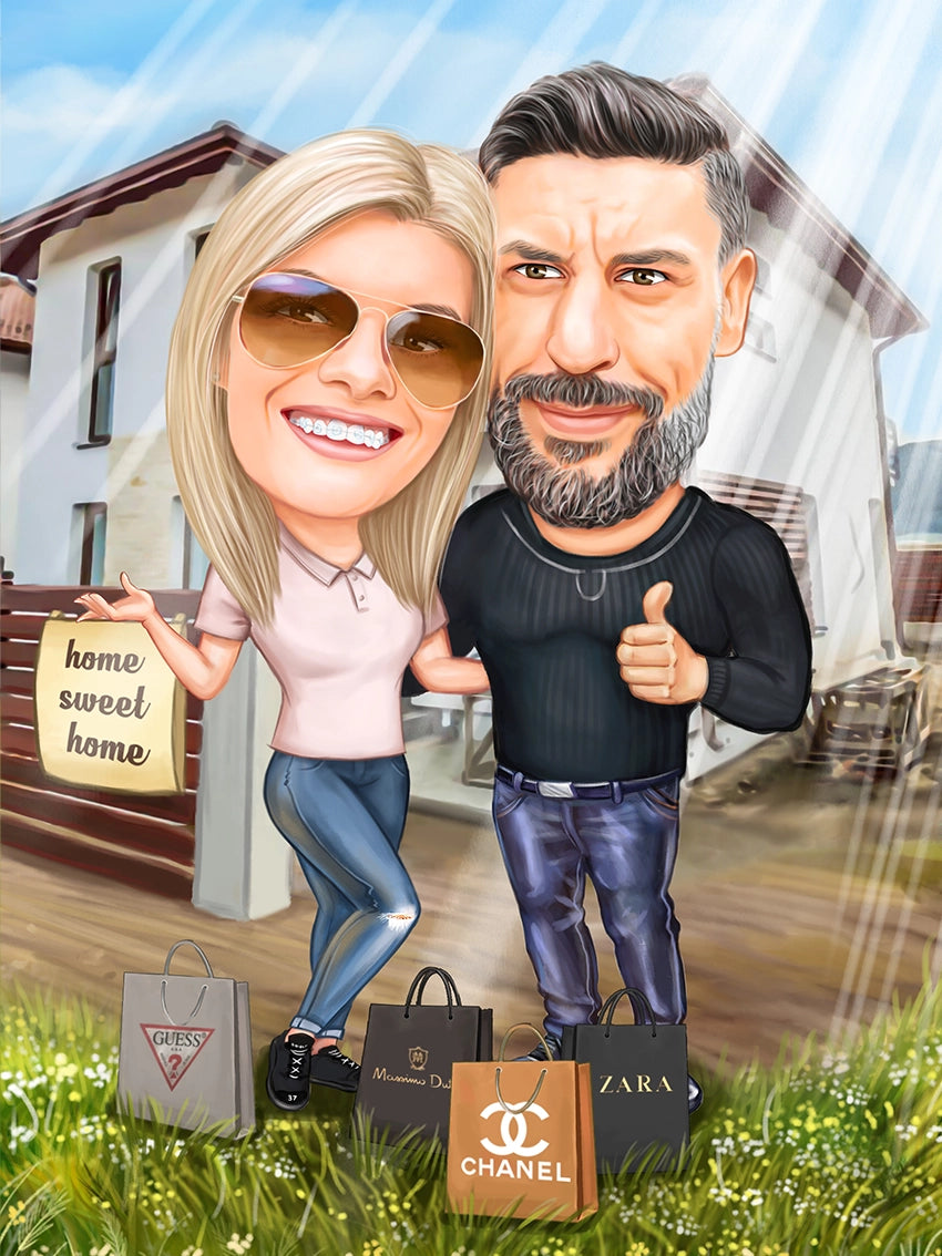 Caricatura la shopping