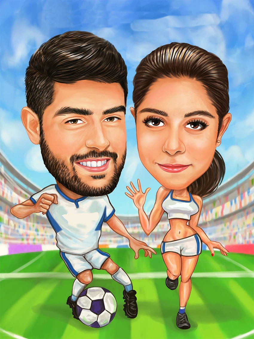 Caricatura cuplu microbista sexy