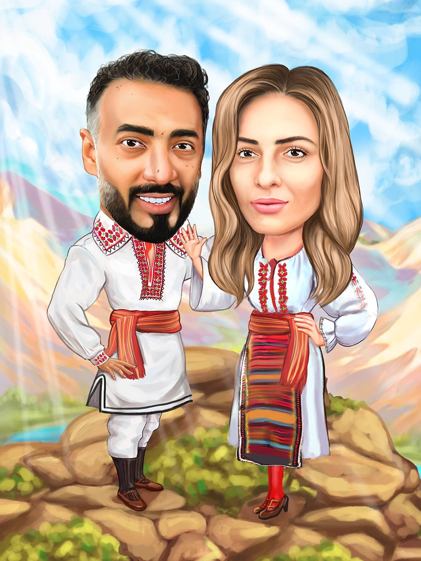 Caricatura costume nationale