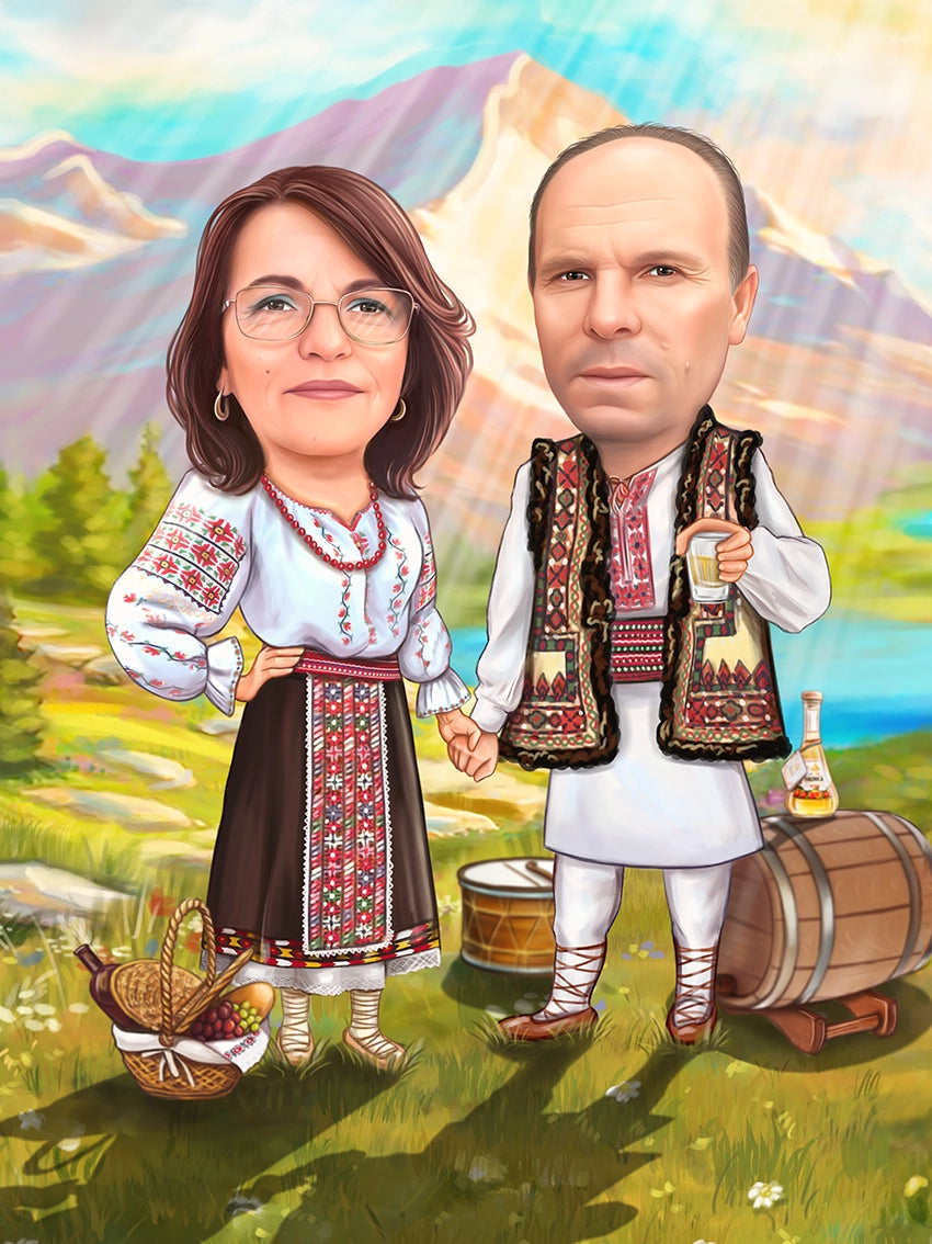 Caricatura port national